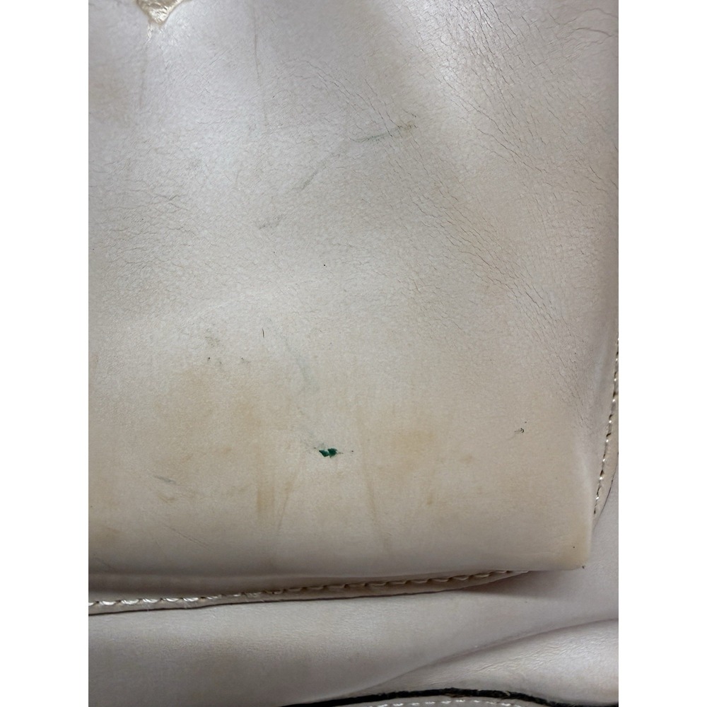 Patricia Nash SABINA Leather Crossbody Drawstring Bag ~Chalk White Distressed - Picture 10 of 12